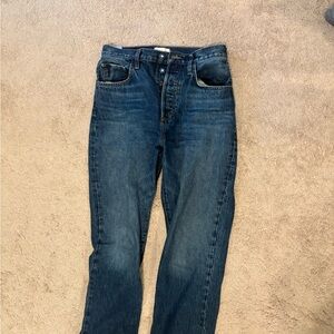 Favorite Daughter Dark Blue Straight Jeans